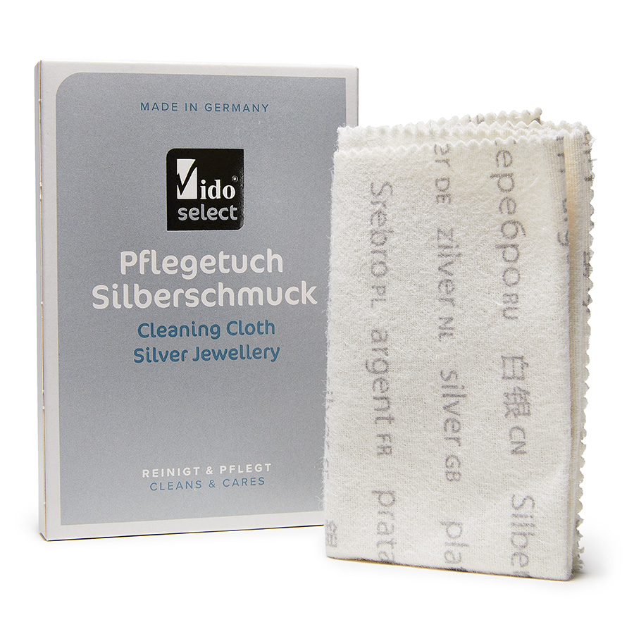 Vido select - Silber Pflegetuch, Reinigungstuch, für Silberschmuck, pflegen und konservieren von Schmuck,  Silbertuch, Silberpflege, Silberschutz, Anlaufschutz, anlaufen, Oxidieren, Silberoxid