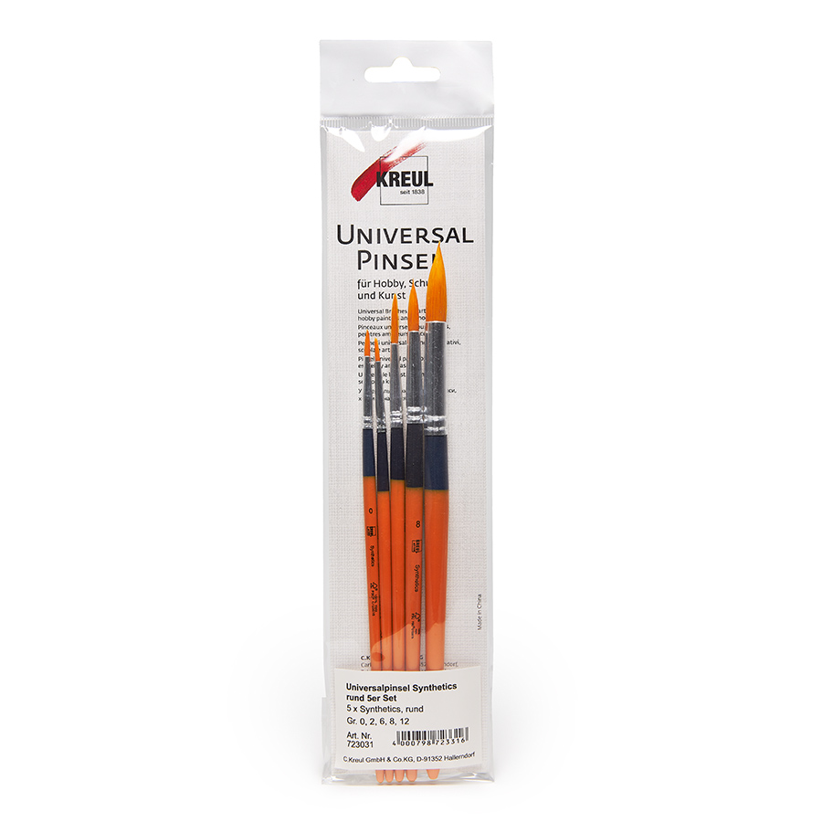 Kreul Synthetics rund 5er Set Verpackung Kreul Universalpinsel Synthetics rund 5er Set, Verpackung