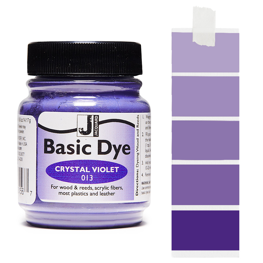 Jacquard Basic Dye 013 Crystal Violet 14 g Dose Jacquard Basic Dye 013 Crystal Violet 14 g mit Farbverlauf, für Polyacryl, Holz und Federn
