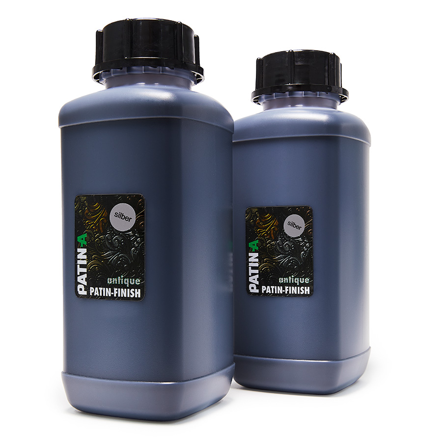 Mit PATIN-FINISH 'antique' können Metalle ganz schnell und einfach patiniert werden (geschwärzt/brüniert Optik)