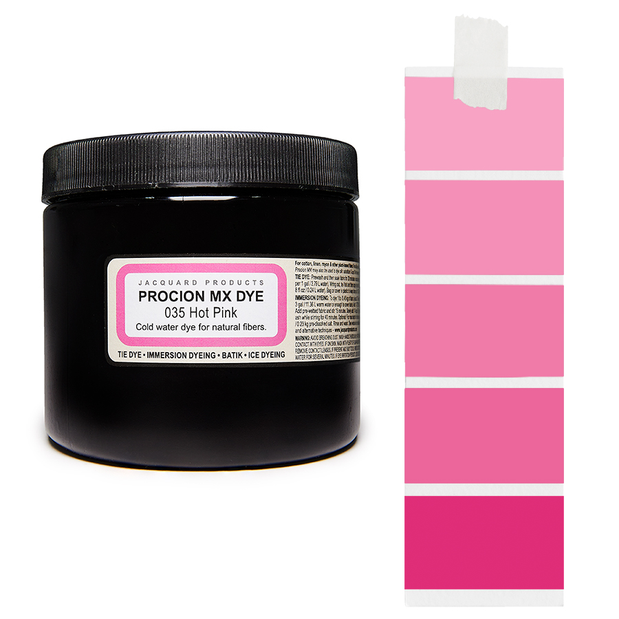 Jacquard Procion MX 035 Hot Pink 227 g Dose Jacquard Procion MX 035 Hot Pink 227 g mit Farbverlauf, Kaltwasser-Textilfarbe