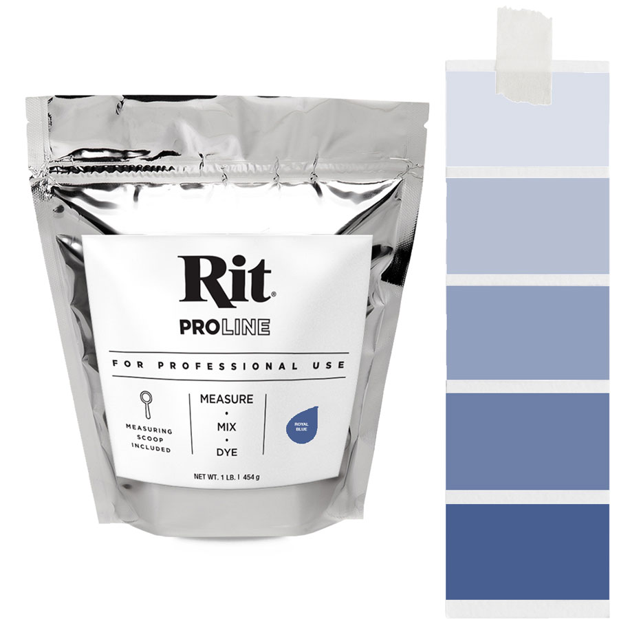 Rit ProLine Royal Blue 454 g Beutel Rit ProLine Universal-Textilfarbe Royal Blue 454 g mit Farbverlauf