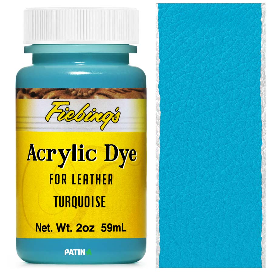 Fiebing’s Acrylic Leather Dye, 11 flexible, stark deckende Acryllederfarben, um dunkle Leder heller zu färben o. zum Malen