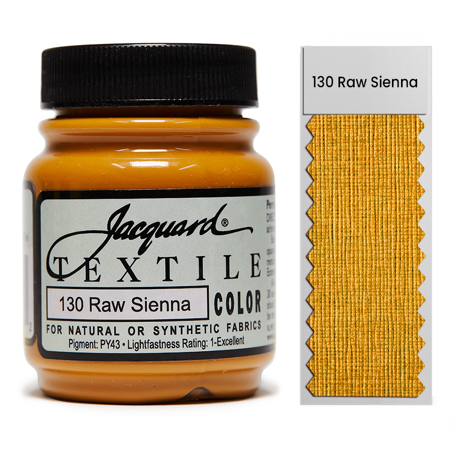 Jacquard Textile Color 130 Raw Sienna 67 ml Dose Jacquard Textile Color 130 Raw Sienna 67 ml mit Farbaufstrich, Stoffmalfarbe