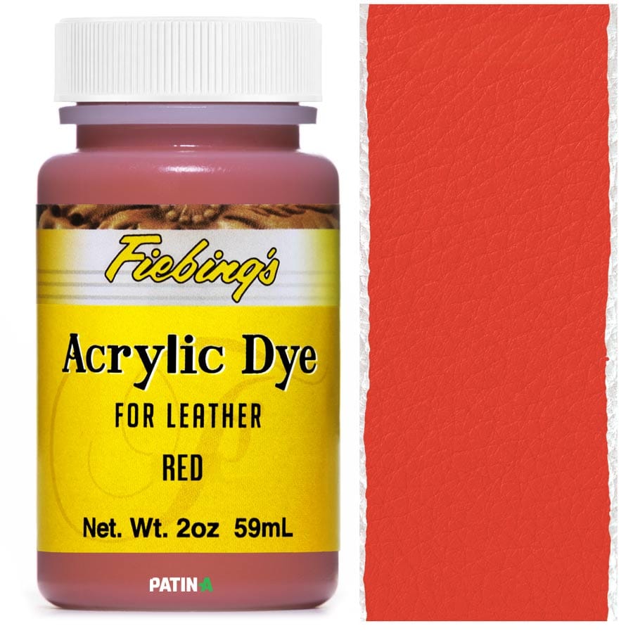 Fiebing’s Acrylic Leather Dye, 11 flexible, stark deckende Acryllederfarben, um dunkle Leder heller zu färben o. zum Malen