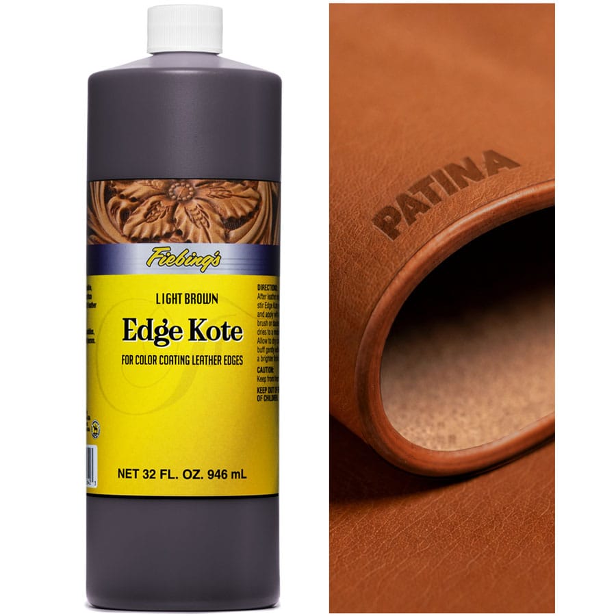 Fiebing's Edge Kote ist ein wasserfester Spezialkantenlack auf Acrylbasis zur Veredelung von Lederkanten & Rückseiten von Leder