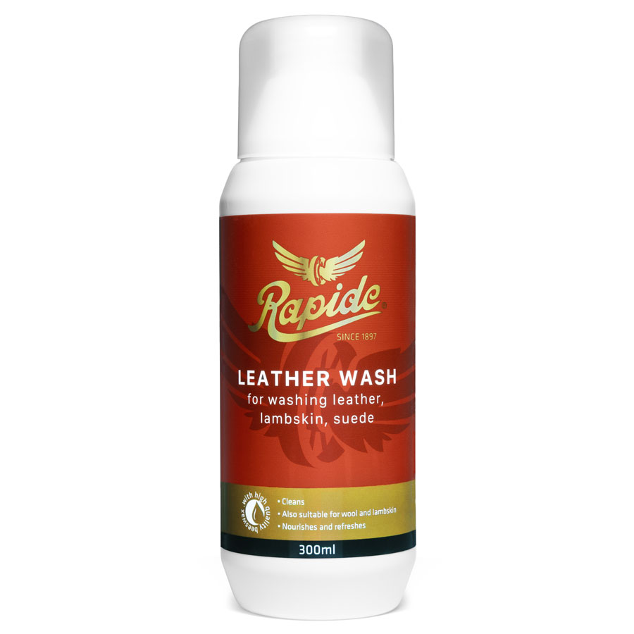 Rapide Leather Wash ist ein hochkonzentriertes Waschmittel für Maschinen- und Handwäsche von Leder und Wolle