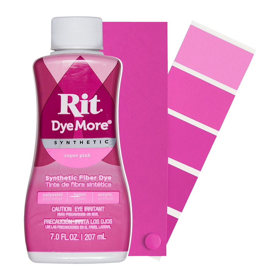 Rit DyeMore Super Pink 207 ml Flacon Rit DyeMore Super Pink 207 ml avec dégradé, teinture pour polyester et synthétiques