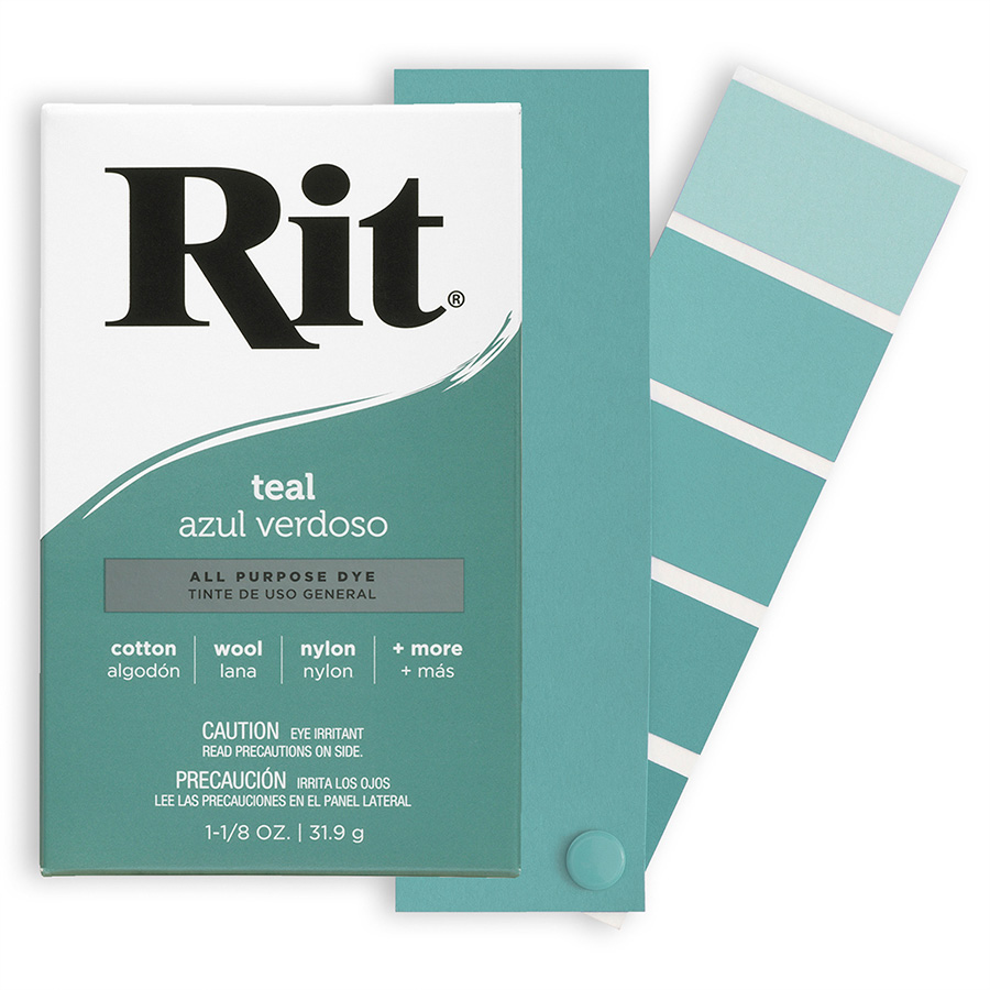 Rit All-Purpose Dye Teal Schachtel Rit All-Purpose Dye Pulver Teal 31,9 g mit Farbverlauf
