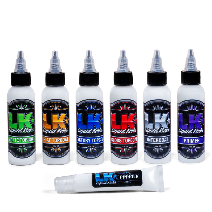 Liquid Kicks topcoats et primer Six flacons Liquid Kicks avec tube Pinhole Filler