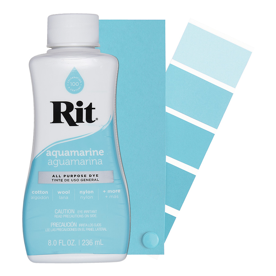Rit All-Purpose Dye Aquamarine 236 ml Flasche Rit All-Purpose Dye flüssig Aquamarine 236 ml mit Farbverlauf