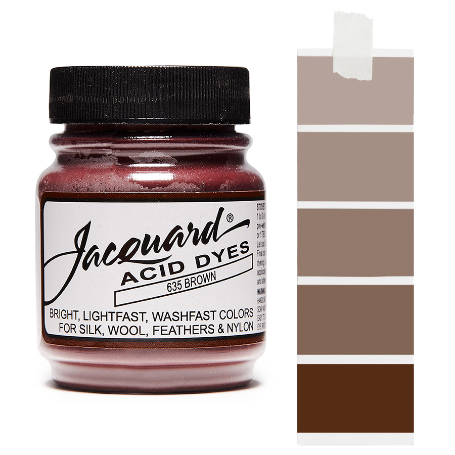 Jacquard Acid Dye 635 Brown 14 g Dose Jacquard Acid Dye 635 Brown 14 g mit Farbverlauf für Wolle und Seide