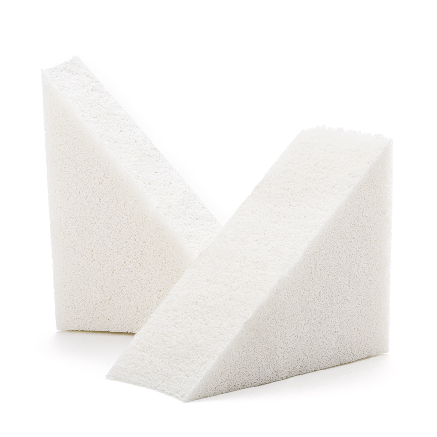 Foam sponge wedge Two white foam sponge wedges