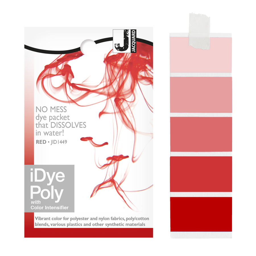 Jacquard iDye Poly 449 Red 14 g Beutel Jacquard iDye Poly 449 Red 14 g mit Farbverlauf, Textilfarbe für Polyester