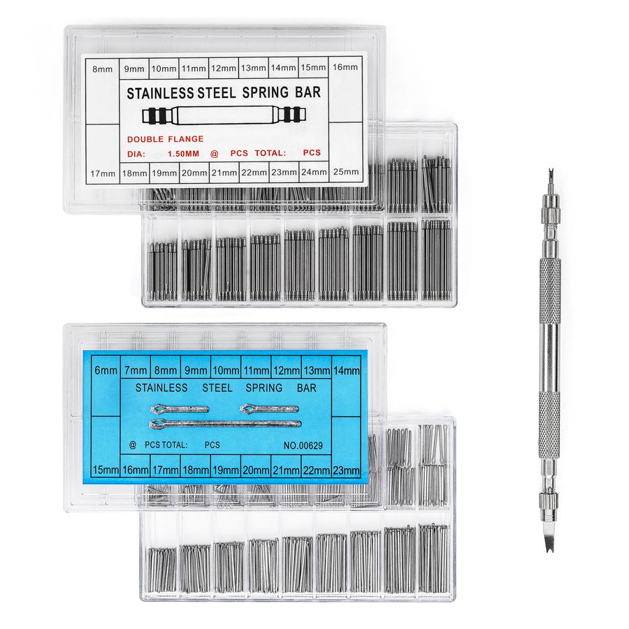 Watch Strap Spring Bar & Split Pin Set ☆ Exchange Tool Incl.