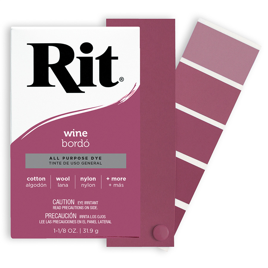 Rit All-Purpose Dye Wine Schachtel Rit All-Purpose Dye Pulver Wine 31,9 g mit Farbverlauf