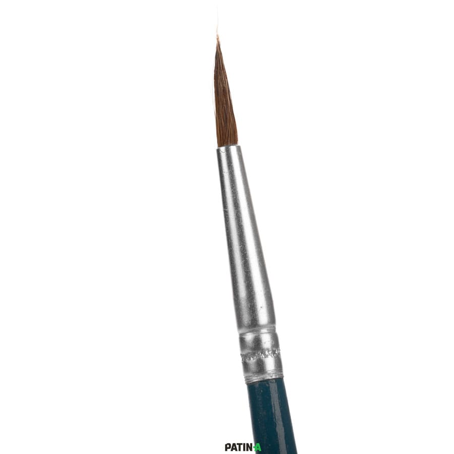 Fiebing's natural-hair artist's brush, size 2. Ideal for Sheridan leather stamping projects.
