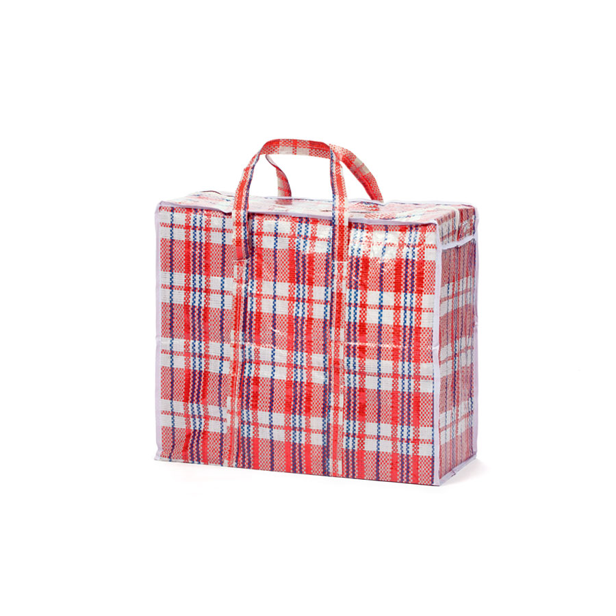 Große gewebte Karo-Tasche mit Zipper ☆ sehr günstig ☆