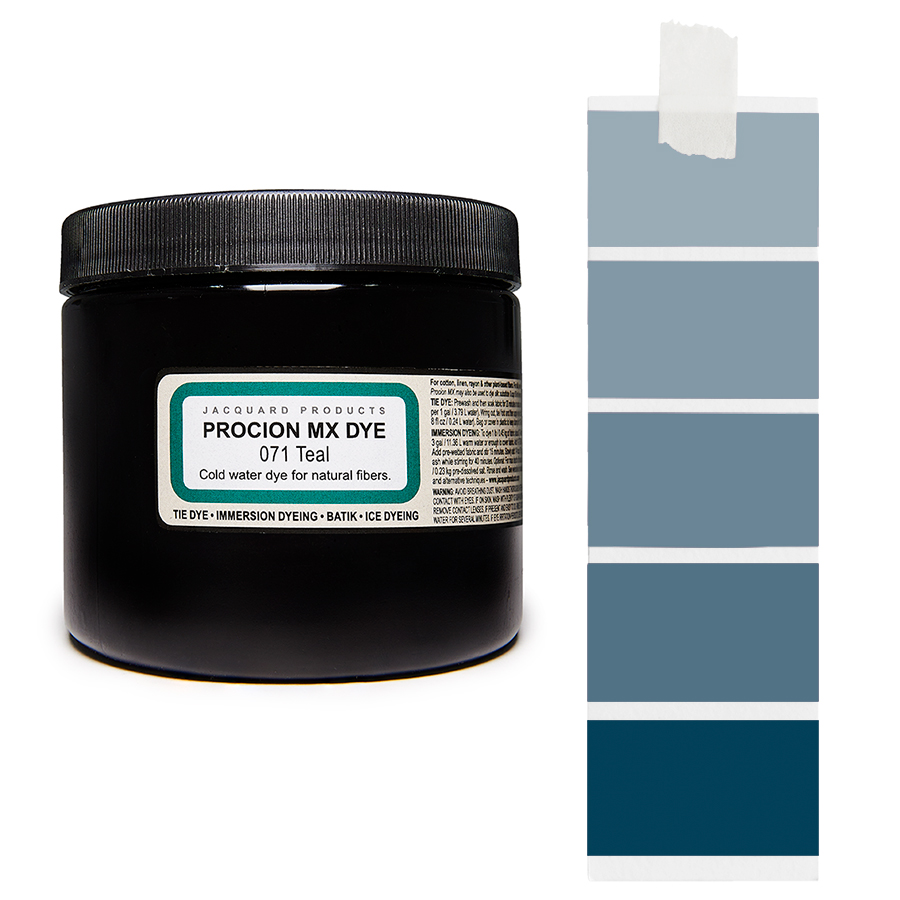 Jacquard Procion MX 071 Teal 227 g Dose Jacquard Procion MX 071 Teal 227 g mit Farbverlauf, Kaltwasser-Textilfarbe