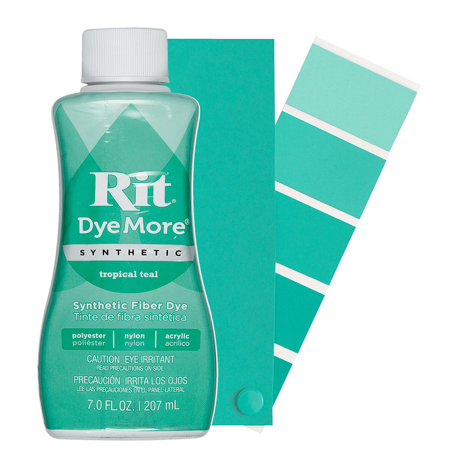 Rit DyeMore Tropical Teal 207 ml Flacon Rit DyeMore Tropical Teal 207 ml avec dégradé, teinture pour polyester et synthétiques