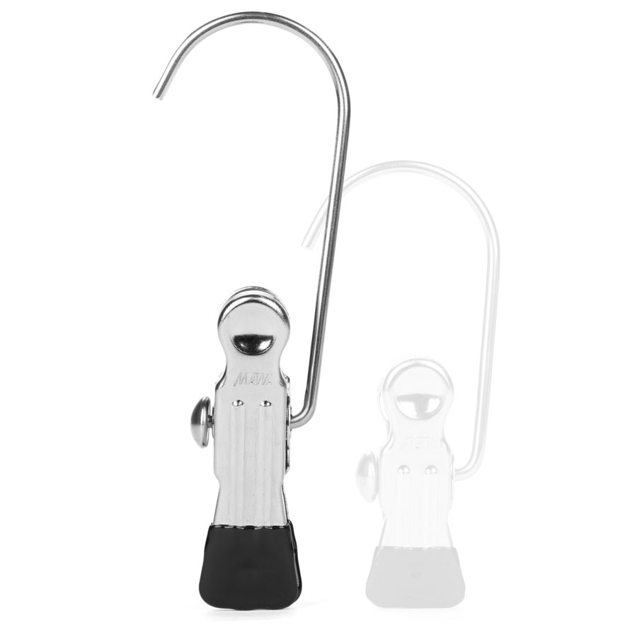 Les cintres à pinces XL MAWA de haute qualité pour accessoires, chapeaux, sacs, gants et écharpes peuvent être accrochés et suspendus presque partout.