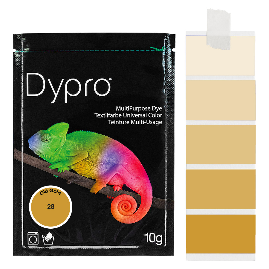 Dypro Old Gold 10 g Beutel Dypro Universal-Color Textilfarbe Old Gold 10 g mit Farbverlauf