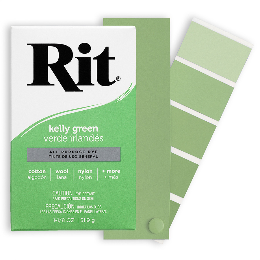 Rit All-Purpose Dye Kelly Green Schachtel Rit All-Purpose Dye Pulver Kelly Green 31,9 g mit Farbverlauf