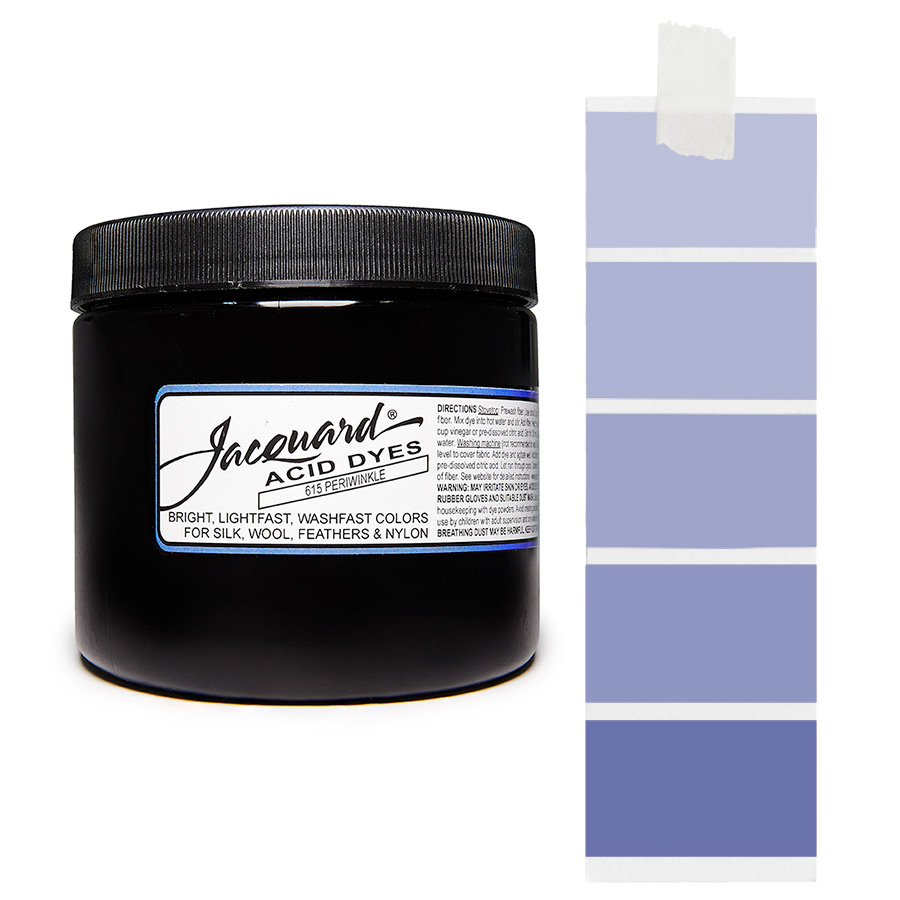 Jacquard Acid Dye 615 Periwinkle 227 g Dose Jacquard Acid Dye 615 Periwinkle 227 g mit Farbverlauf für Wolle und Seide