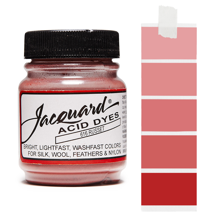 Jacquard Acid Dye 616 Russet 14 g Dose Jacquard Acid Dye 616 Russet 14 g mit Farbverlauf für Wolle und Seide