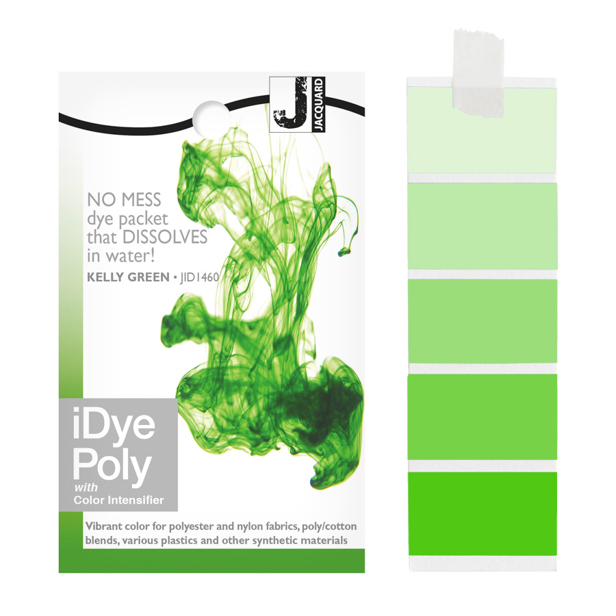 Jacquard iDye Poly is a hot-water textile dye for synthetic fabrics made of polyester and nylon that can even add color to “undyeable” polyester.