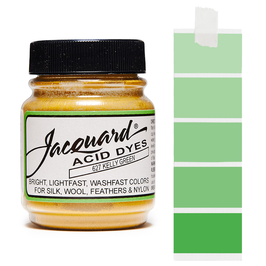 Jacquard Acid Dye 627 Kelly Green 14 g Dose Jacquard Acid Dye 627 Kelly Green 14 g mit Farbverlauf für Wolle und Seide