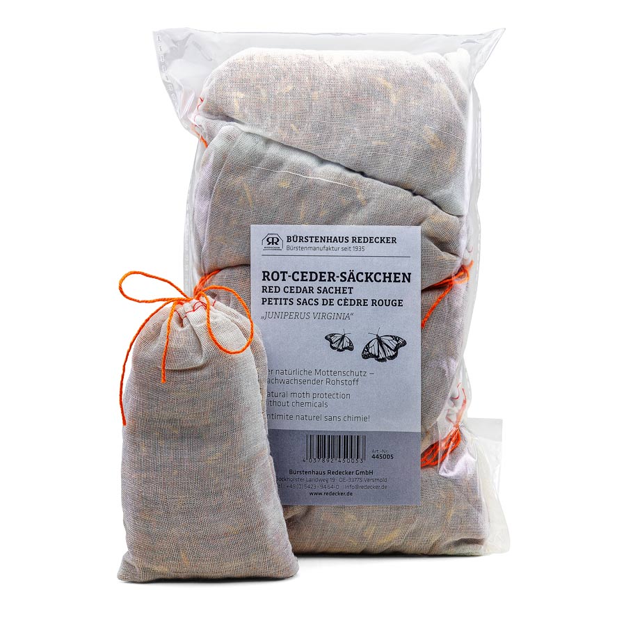 Redecker Zedernsäckchen Packung Redecker Rot-Zedernholz-Säckchen mit Verpackung