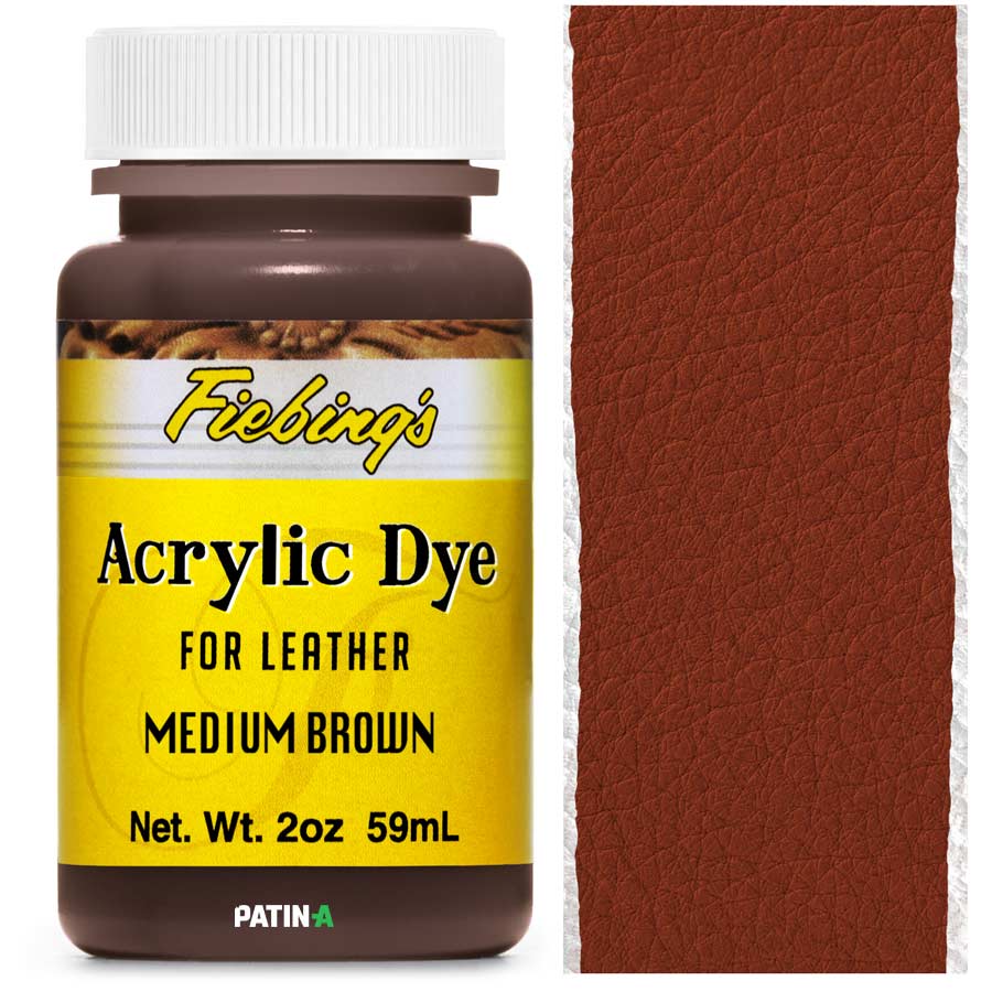 Fiebing’s Acrylic Leather Dye, 11 flexible, stark deckende Acryllederfarben, um dunkle Leder heller zu färben o. zum Malen
