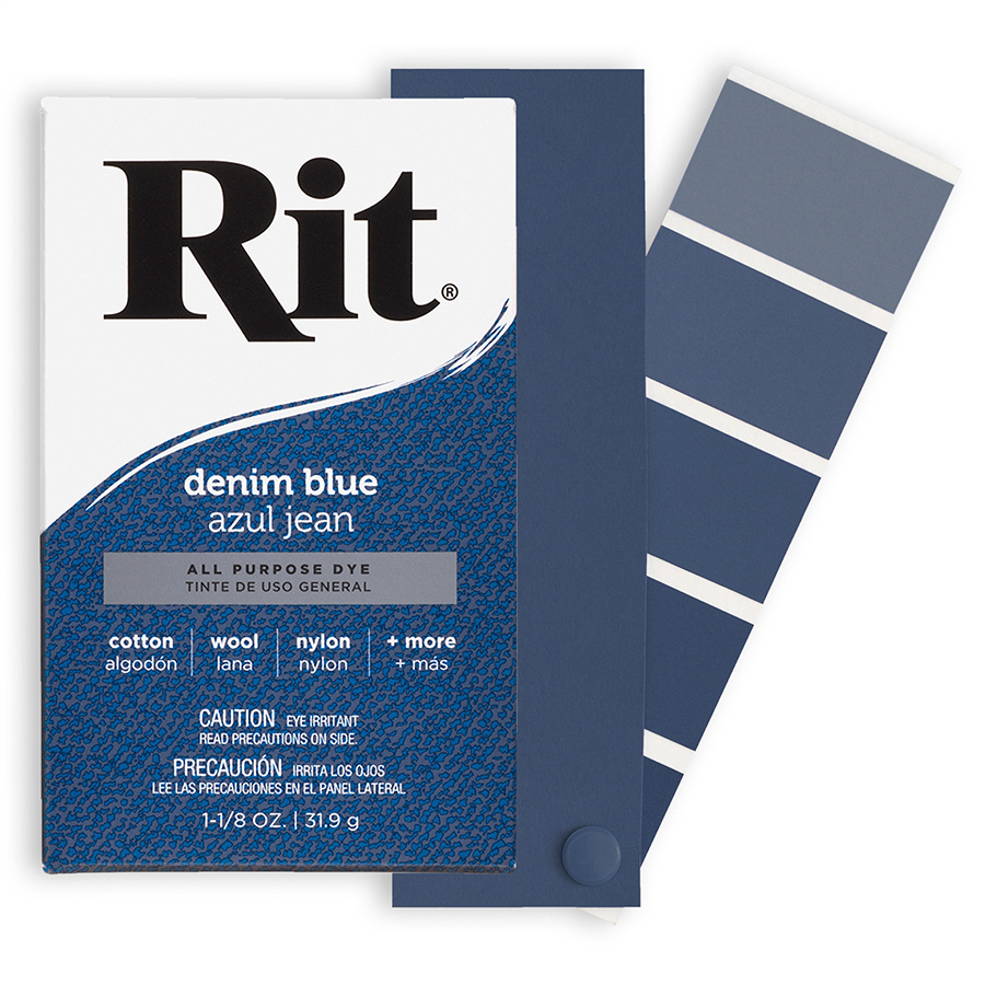 Rit All-Purpose Dye Denim Blue Schachtel Rit All-Purpose Dye Pulver Denim Blue 31,9 g mit Farbverlauf