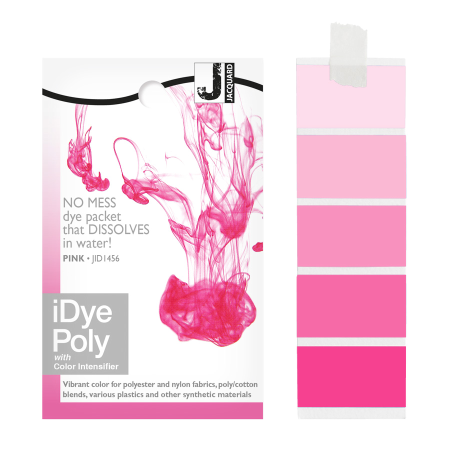 Jacquard iDye Poly 456 Pink 14 g Beutel Jacquard iDye Poly 456 Pink 14 g mit Farbverlauf, Textilfarbe für Polyester