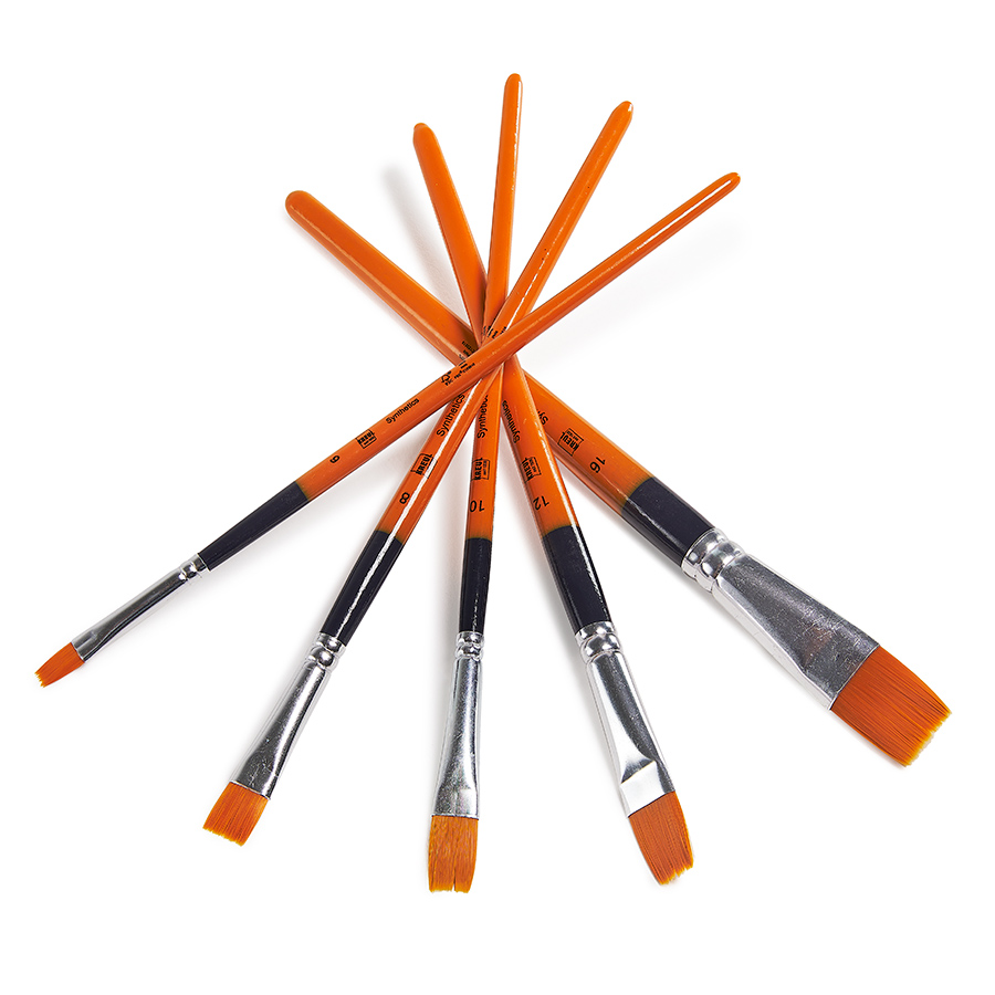 Kreul Synthetics flach 5er Set Größen 6, 8, 10, 12 und 16 Kreul Universalpinsel Synthetics flach 5er Set, Größen 6, 8, 10, 12 und 16