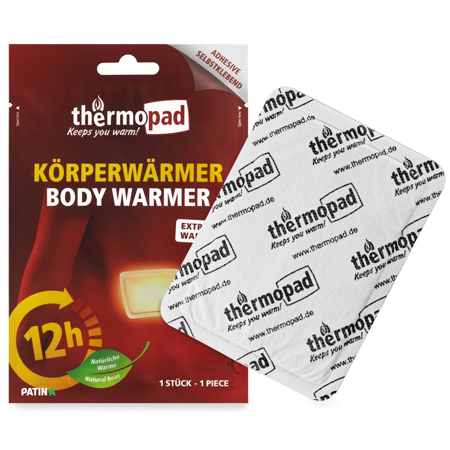 Thermopad Bodywärmer - 12 Stunden behagliche Wärme direkt am Körper - Große Wärme-Pads mit Klebeseite