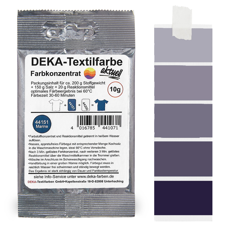 DEKA aktuell Marine 10 g Beutel DEKA aktuell Textilfarbe Marine 10 g mit Farbverlauf