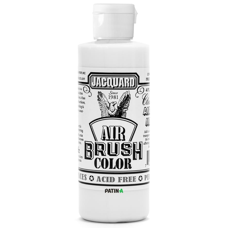 Jacquard Clear Extender Airbrush Medium ist ein Farbverdünner & Bindemittel für Acryl-, Airbrushfarbe und Pigmente