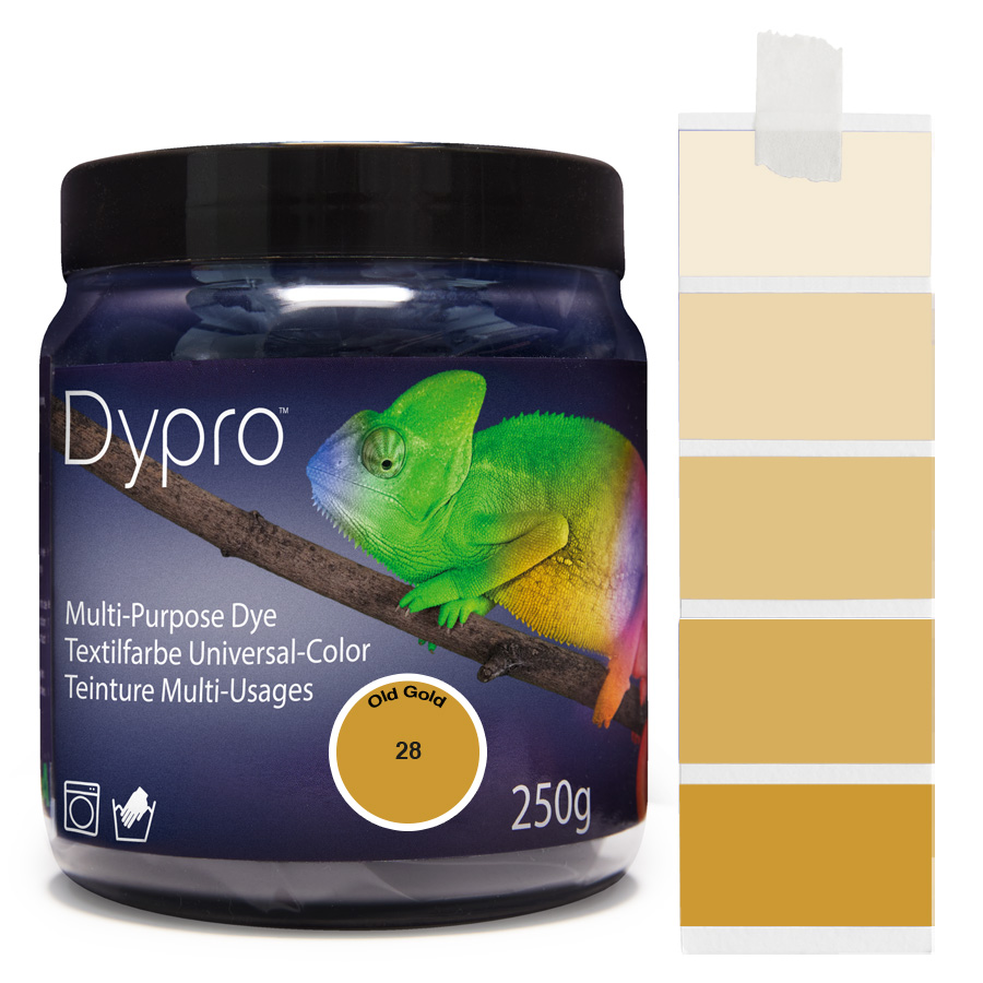 Dypro Old Gold 250 g Dose Dypro Universal-Color Textilfarbe Old Gold 250 g mit Farbverlauf