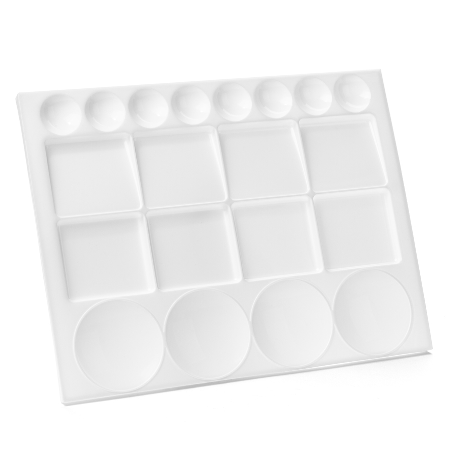 Farbmischpalette 20 Mulden Weiße Farbmischpalette mit 20 Mulden