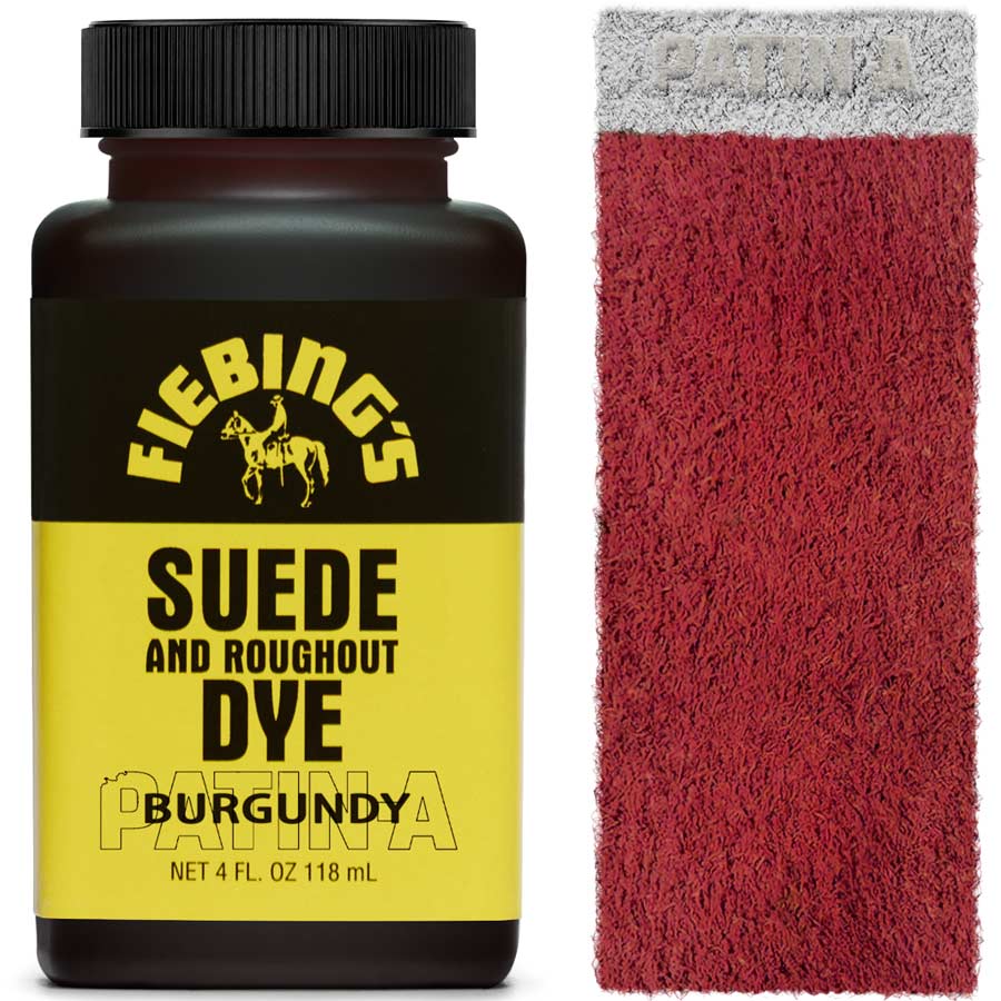 Fiebing's Suede & Rough-Out Dye, tief eindringende Lederfarbe für Wildleder und Rough-Out-Leder, erhältlich in 19 Farben.