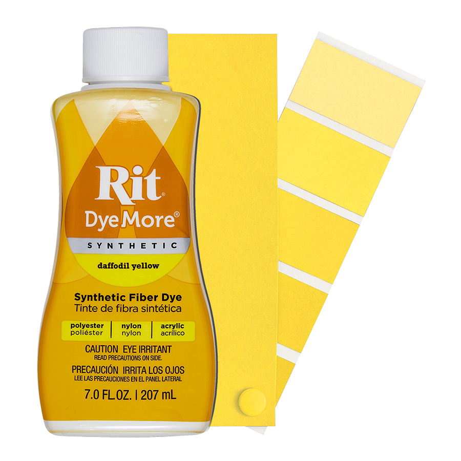 Rit DyeMore Daffodil Yellow 207 ml Flacon Rit DyeMore Daffodil Yellow 207 ml avec dégradé, teinture pour polyester et synthétiques