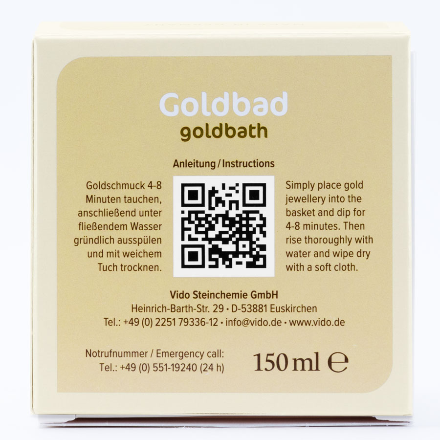 Vido Gold Cleaning Dip Wash is the perfect cleaning bath for your gold jewelry, such as rings, necklaces, pendants, bracelets, etc. Cleans gently by simply dipping.