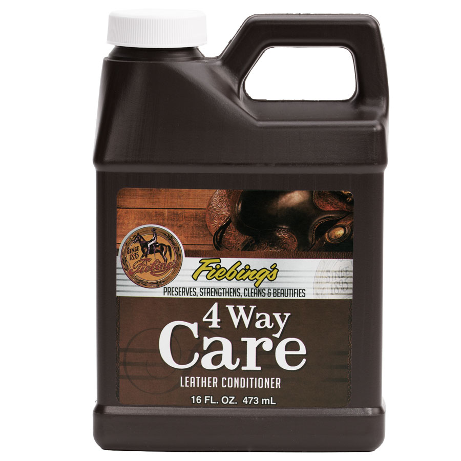 Fiebings 4-fach Lederpflege: reinigt, pflegt, schützt und imprägniert das Leder in nur einem Arbeitsgang