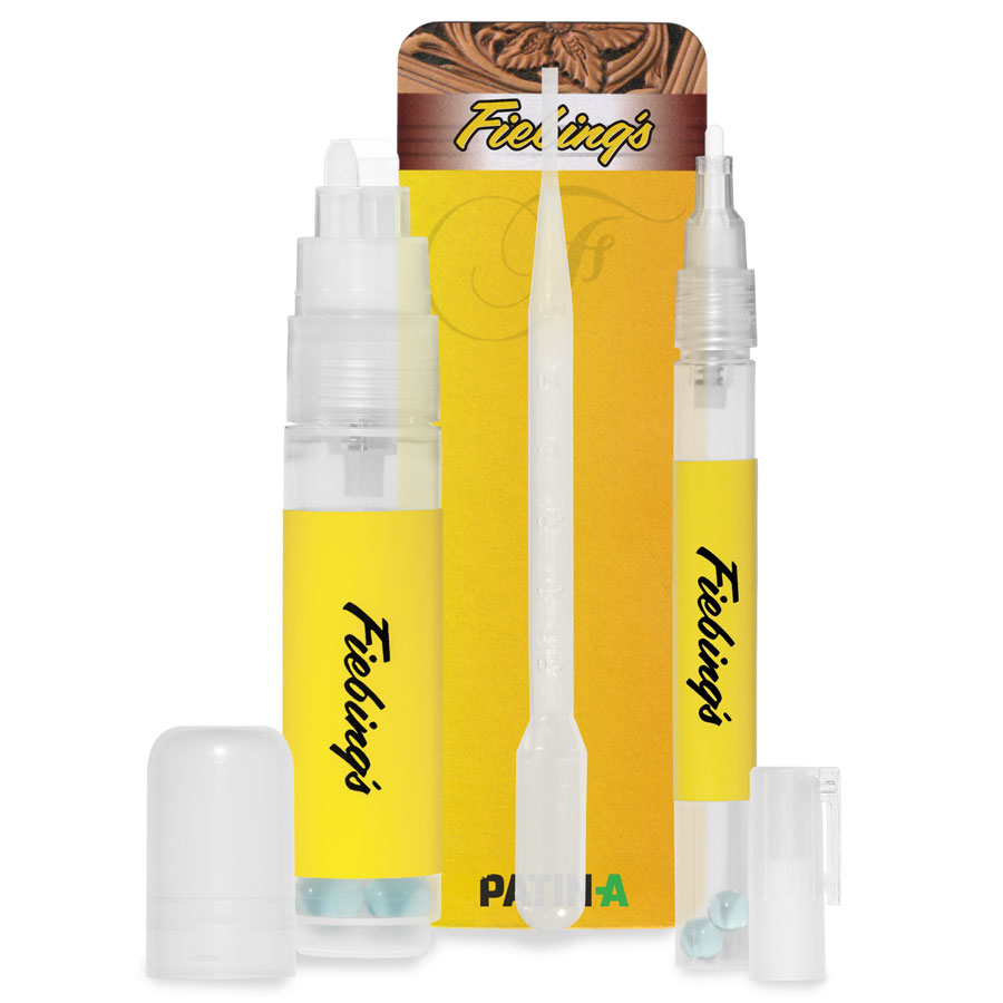 Die Fiebing’s Refillable Dye Marker (nachfüllbare Filzstifte) in 3 mm und 10 mm sind ideal für alle Lederarbeiten.