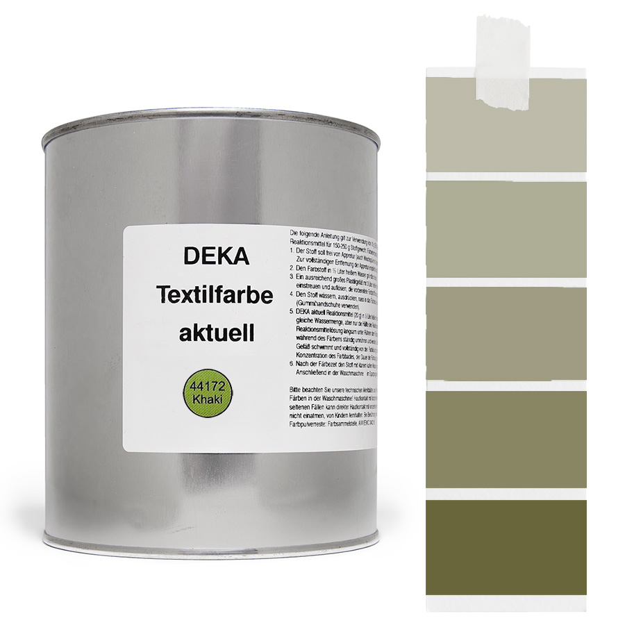 DEKA aktuell Khaki 500 g Dose DEKA aktuell Textilfarbe Khaki 500 g mit Farbverlauf