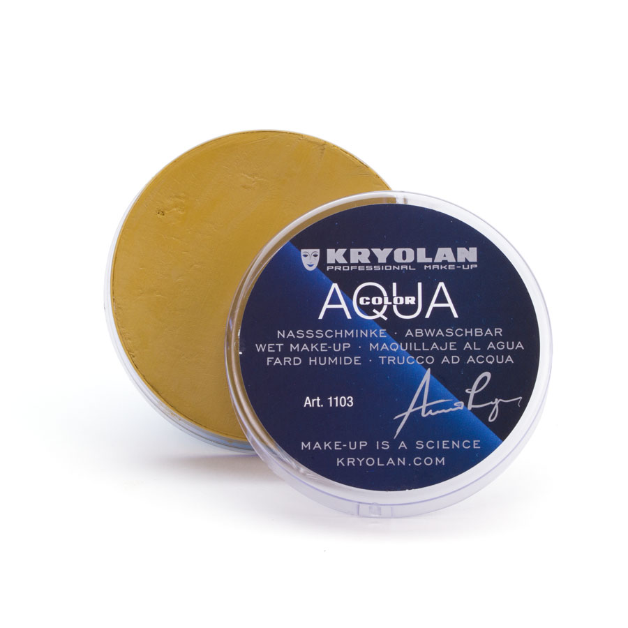 Kryolan Aquacolor 55 ml jaune ocre Boîtier Kryolan Aquacolor 55 ml maquillage à l'eau jaune ocre