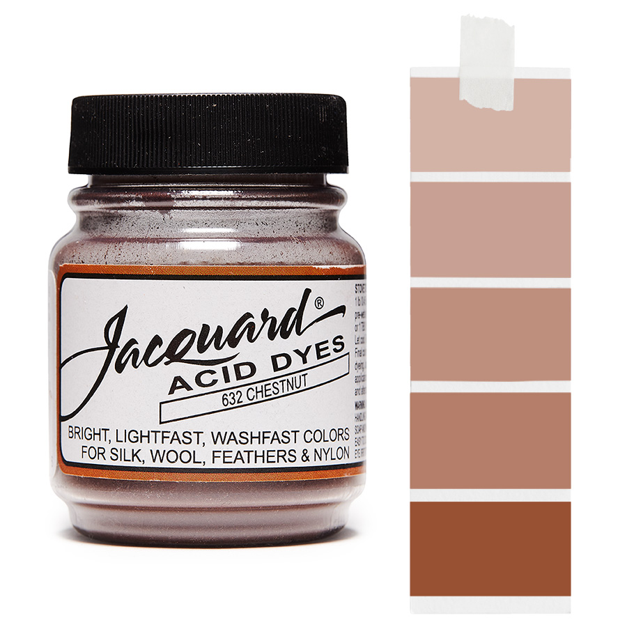 Jacquard Acid Dye 632 Chestnut 14 g Dose Jacquard Acid Dye 632 Chestnut 14 g mit Farbverlauf für Wolle und Seide