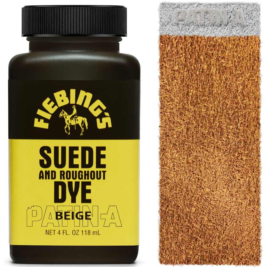 Fiebing's Suede & Rough-Out Dye, tief eindringende Lederfarbe für Wildleder und Rough-Out-Leder, erhältlich in 19 Farben.